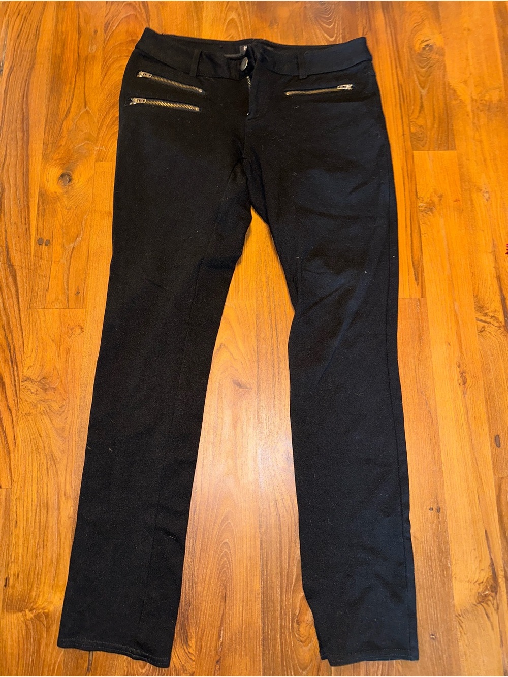 INC Women’s Black Straight Leg Zip Pocket Pants Size 4
